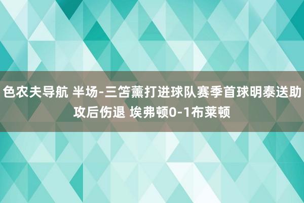 色农夫导航 半场-三笘薰打进球队赛季首球明泰送助攻后伤退 埃弗顿0-1布莱顿